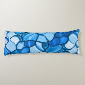 青い色合いの石のように丸王室のい ボディピロー (裏面)