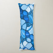 青い色合いの石のように丸王室のい ボディピロー (裏面 (縦))