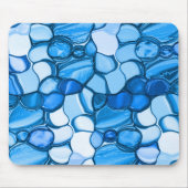 青い色合いの石のように丸王室のい マウスパッド (正面)