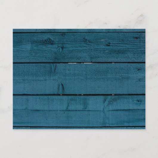青い色彩の鮮やか木板 ポストカード (正面)