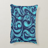 青い色相のアクセント枕 アクセントクッション (裏面(縦))