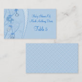 青い色相の私達の新しい付加 プレイスカード (正面/裏面)