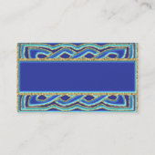 青い色相及び華美な金属金ゴールド 名刺 (裏面)