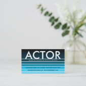 青い色見本ACTOR 名刺 (スタンド正面)