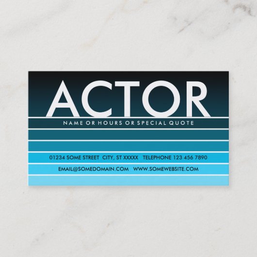 青い色見本ACTOR 名刺 (正面)