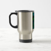 青い色調の赤いバラ トラベルマグ (左)