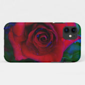 青い色調の赤いバラ Case-Mate iPhoneケース (裏面(横))
