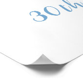 青い芍薬のメイソンジャー誕生日ウェルカム ポスター (角)