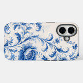 青い芍薬の花の携帯ケース Case-Mate iPhoneケース (裏面 (横))