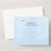 青い芍薬の青 オールインワン招待状 (裏面)