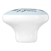 青い芝生のボウリングの彼のドロー セラミックノブ (側面)