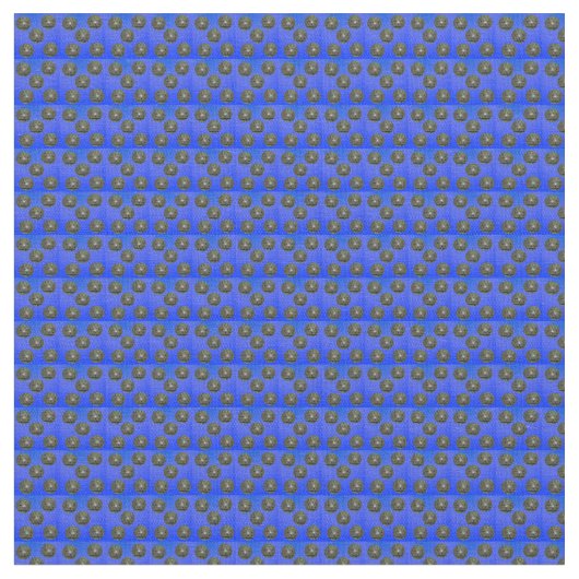 青い芝生のボウリング ボール パターン ファブリック (クローズアップ)