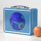 青い芝生のボール メタルランチボックス (インサイチュ)