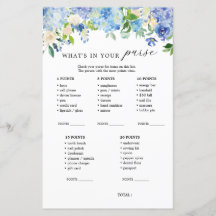 青い花あじさい財布の中にあるものは