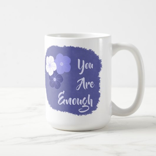 青い花がきらめく コーヒーマグカップ (右)