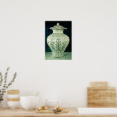 青い花が咲いた大き飾い「くおうあ」 ポスター (キッチン)