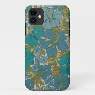 青い花が咲く電話ケース iPhone 11 ケース
