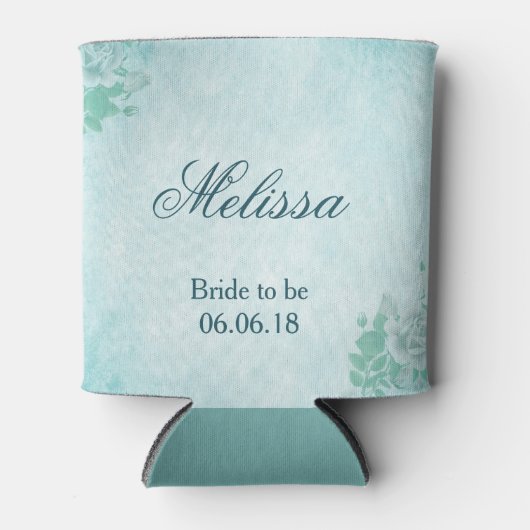 青い花が美しい 缶クーラー (正面)