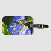 青い花が3つ ラゲッジタグ (正面横)