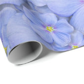 青い花で縫い目のない織物の模様。デコラ ラッピングペーパー (ロールコーナー)