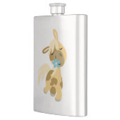 青い花とかわいい漫画ポニークラシックフラスコ フラスク (左)