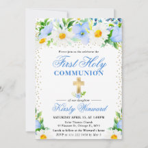 青い花とデイジーの聖餐式