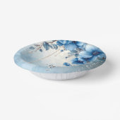 青い花とパール ペーパーボウル (傾斜あり)