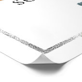 青い花と写真追悼葬儀 ポスター (角)