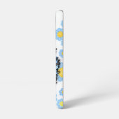 青い花と可愛いスカンクのSamsung Galaxyケース Samsung Galaxyケース (左側面)