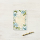 青い花と宝石 ポストイット (デスク上)