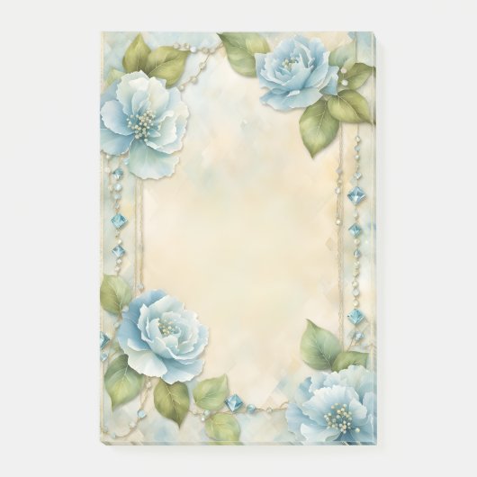 青い花と宝石 ポストイット (正面)