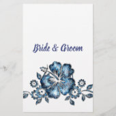 青い花と彼は彼女はシャワーのゲームカードを言った チラシ (裏面)