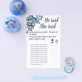 青い花と彼は彼女はシャワーのゲームカードを言った チラシ (シングル)