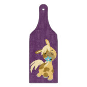 青い花と漫画ポニーパドルのカッティングボード カッティングボード (正面)