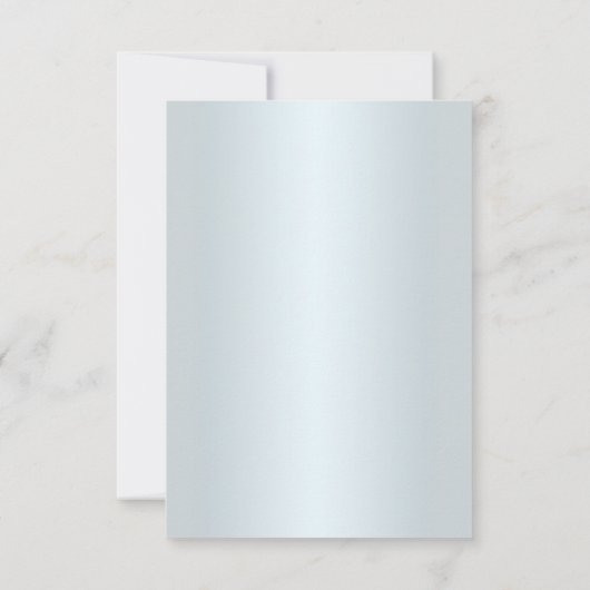 青い花と蝶の結婚式延期案内カード セーブザデート (裏面)