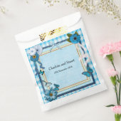 青い花と蝶 フェイバーバッグ (封をした状態)