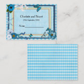 青い花と蝶 プレイスカード (正面/裏面)