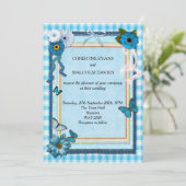 青い花と蝶 招待状 (スタンド正面)