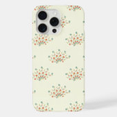 青い花と赤い花の花柄デザイン iPhoneケース (裏面)