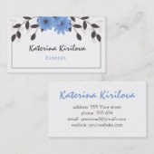 青い花と離れ花 名刺 (正面/裏面)