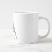青い花と青い鳥 ジャンボコーヒーマグカップ (右)