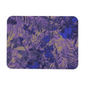 青い花にカモフラージュ マグネット (横)