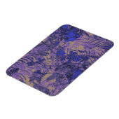 青い花にカモフラージュ マグネット (左側)