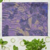 青い花に対するカムフラージュ キッチンタオル (折り畳み)