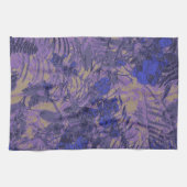 青い花に対するカムフラージュ キッチンタオル (横)