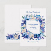 青い花のご案内 案内状 (正面/裏面)