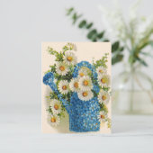 青い花のじょうろ ポストカード (スタンド正面)