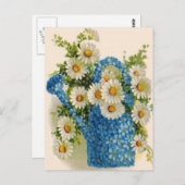 青い花のじょうろ ポストカード (正面/裏面)