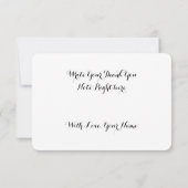 青い花のウェディングシャワー/結婚式のお礼カード サンキューカード (裏面)