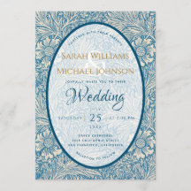 青い花のウェディングマリーゴールド ウィリアム・モリス